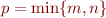 $p = \min\{m,n\}$